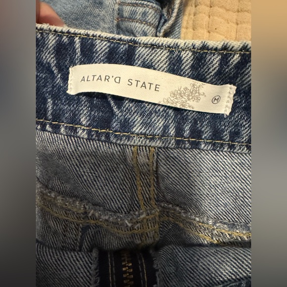 Altar’d State Denim Asymmetrical Wrap skort - Picture 5 of 8